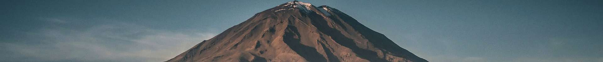 Misti volcano rising above the city of Arequipa, Peru